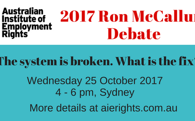 2017 Ron McCallum Debate