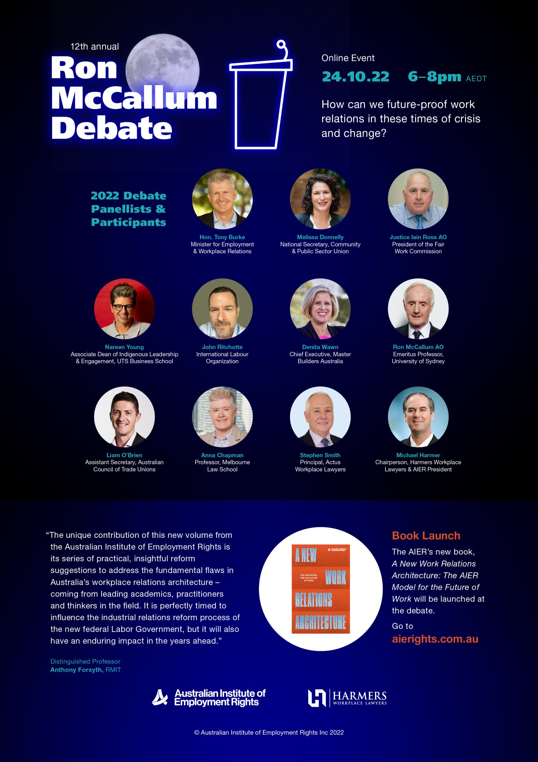 Ron McCallum Debate flyer